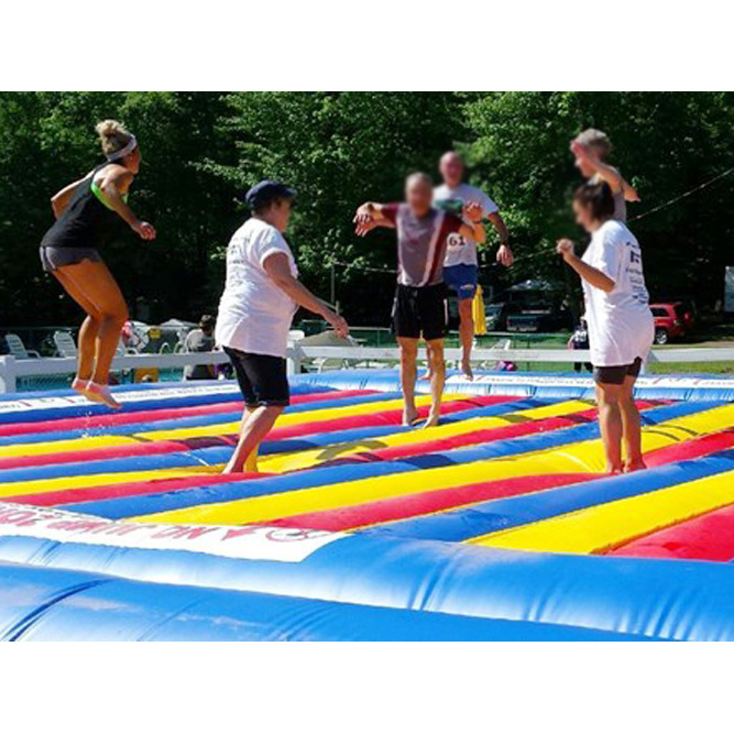 Outdoor kids n adults giant inflatable jumping pad made of 0.55mm pvc tarpaulin from China jumping pillow factory