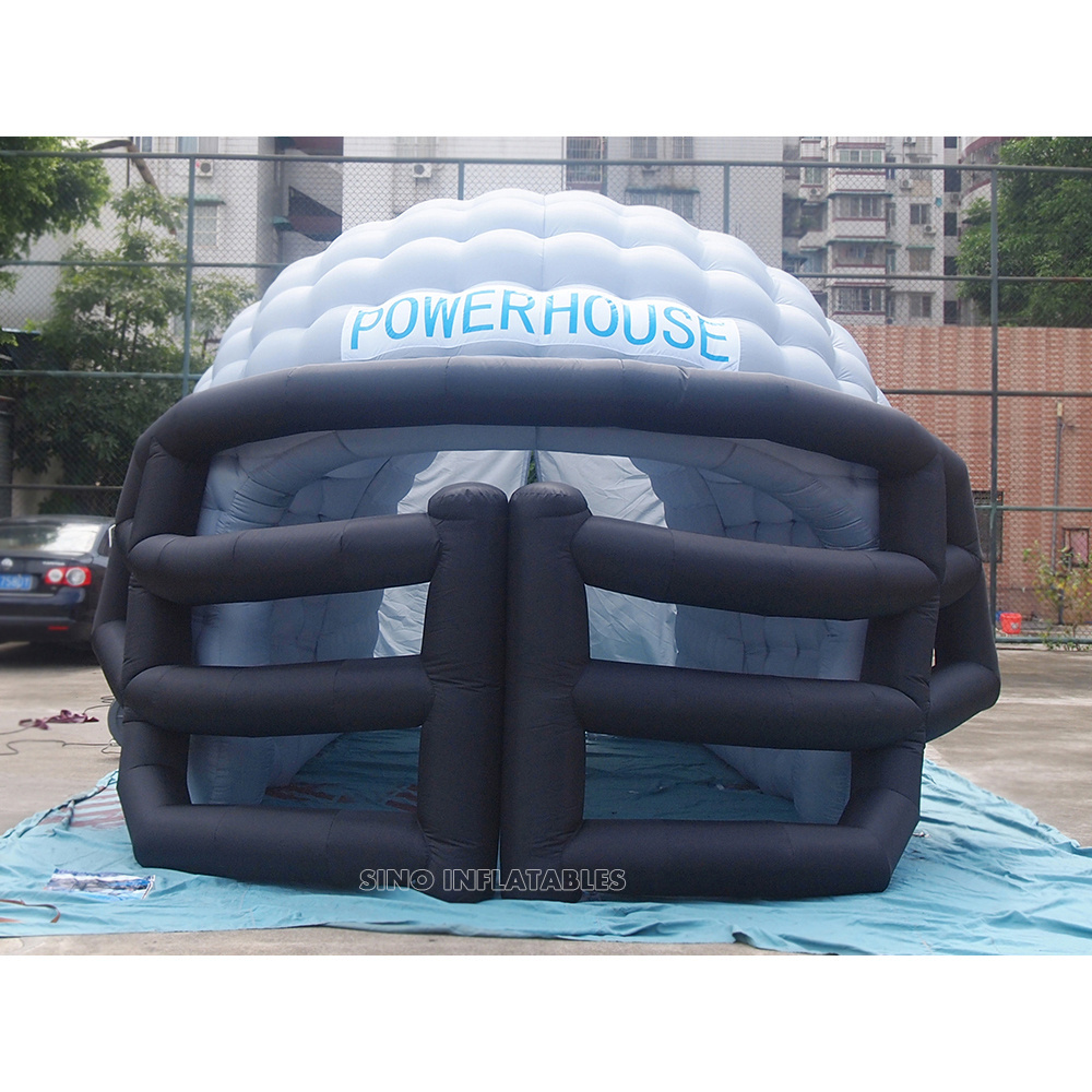 23' long sports entrance inflatable football helmet tunnel for ball game teams competition from Sino inflatables