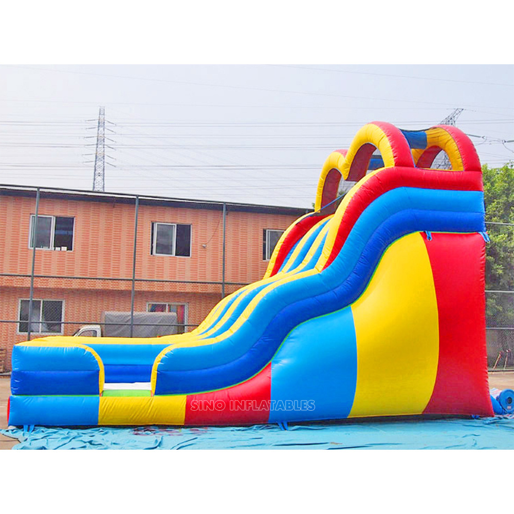 18' tobogan inflable para ninos de doble carril ondulado alto de la fabrica inflable de China