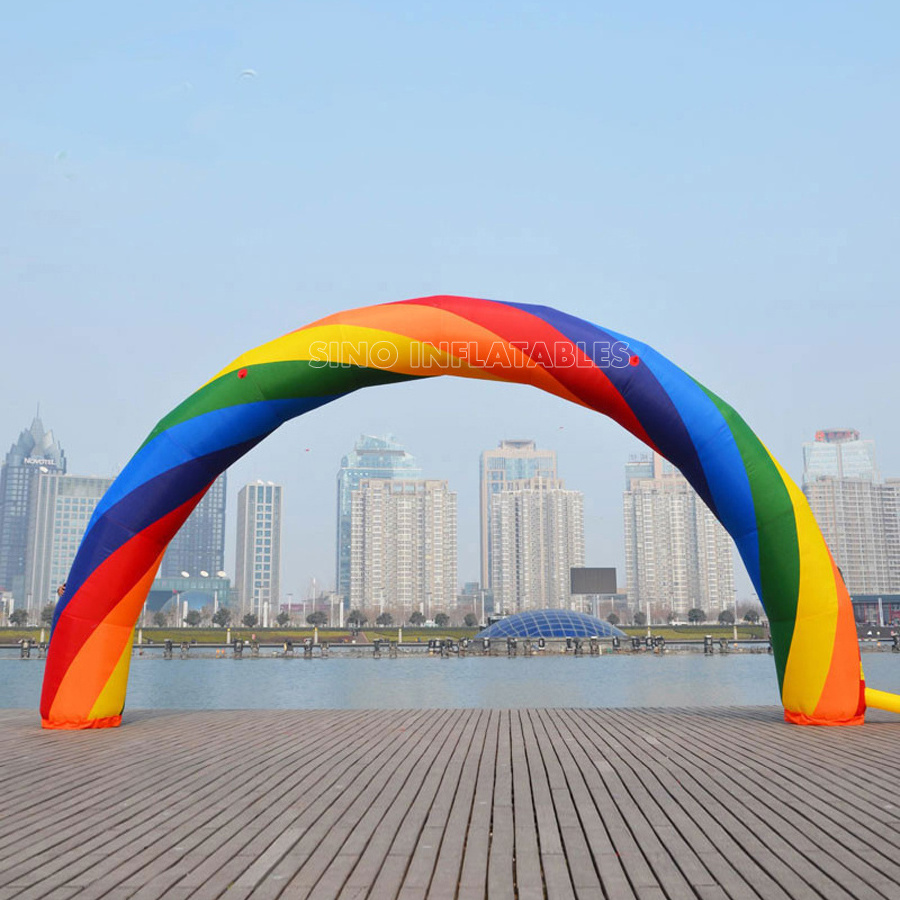 Outdoor custom size advertising inflatable rainbow arch for event parties or ceremonies