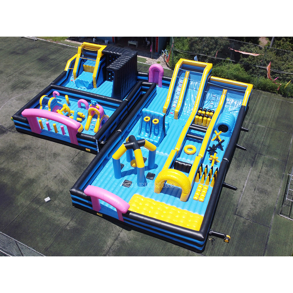 74'x64' blow up kids giant inflatable playground for indoor or outdoor entertainment and challenge with custom design available