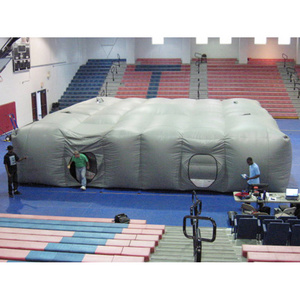 8x6m battle field giant inflatable laser tag arena with reflective tape inside from China inflatable manufacturer