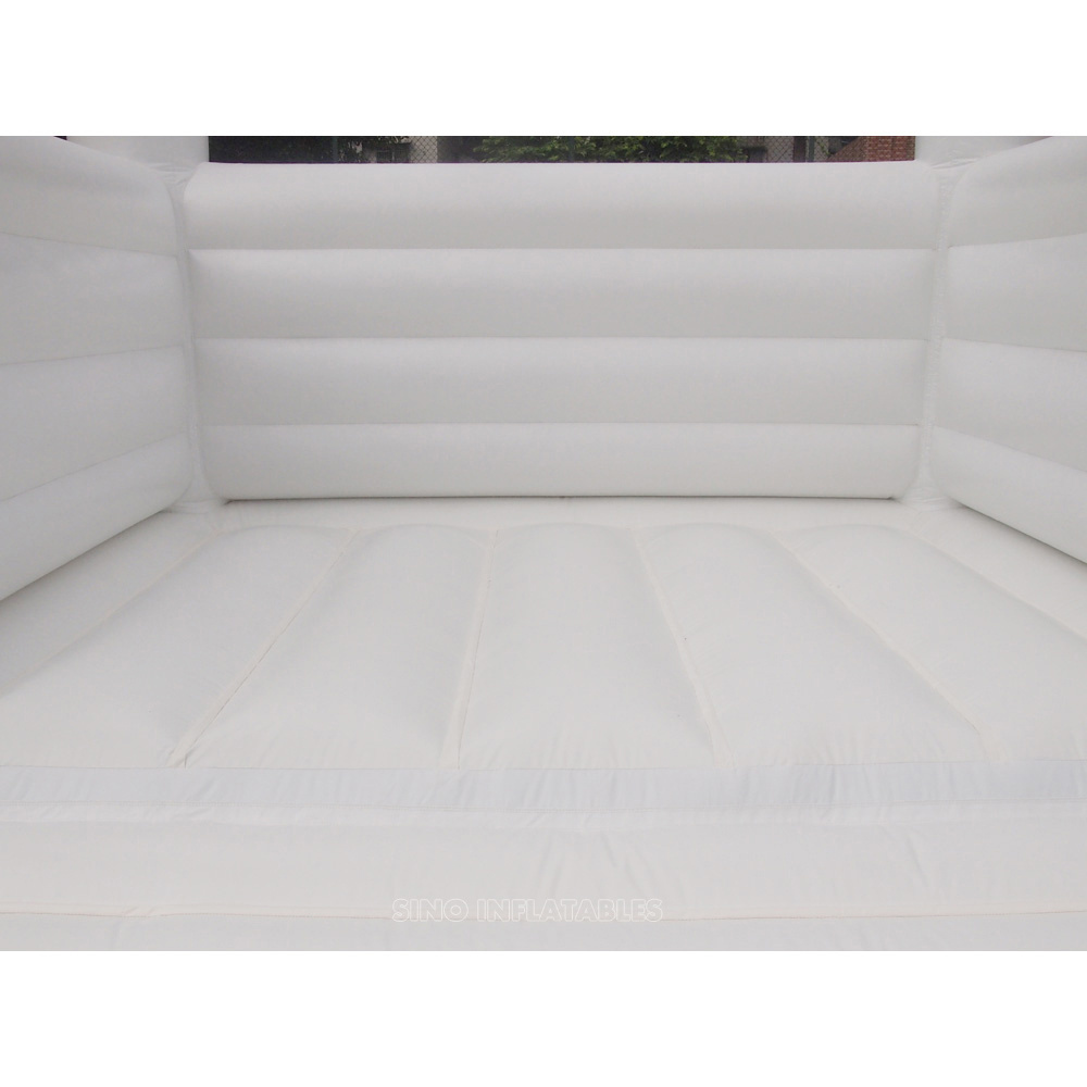 13'x13' adults all white wedding bounce house with EN14960 certified for wedding parties from China inflatable factory