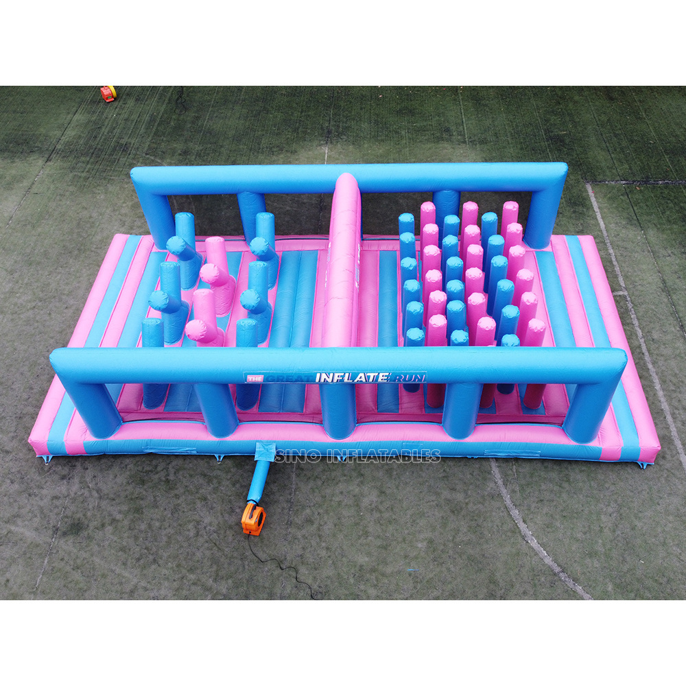 12x6m bish bash inflatable obstacle course for kids and adults outdoor party events from China inflatables factory