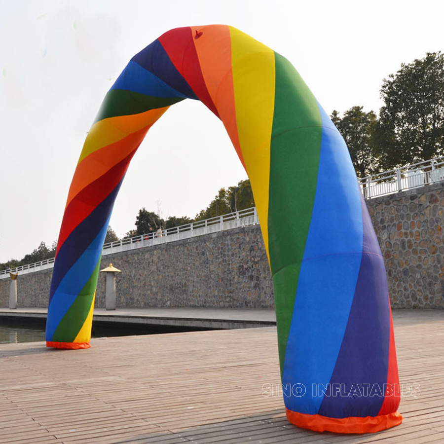 Outdoor custom size advertising inflatable rainbow arch for event parties or ceremonies