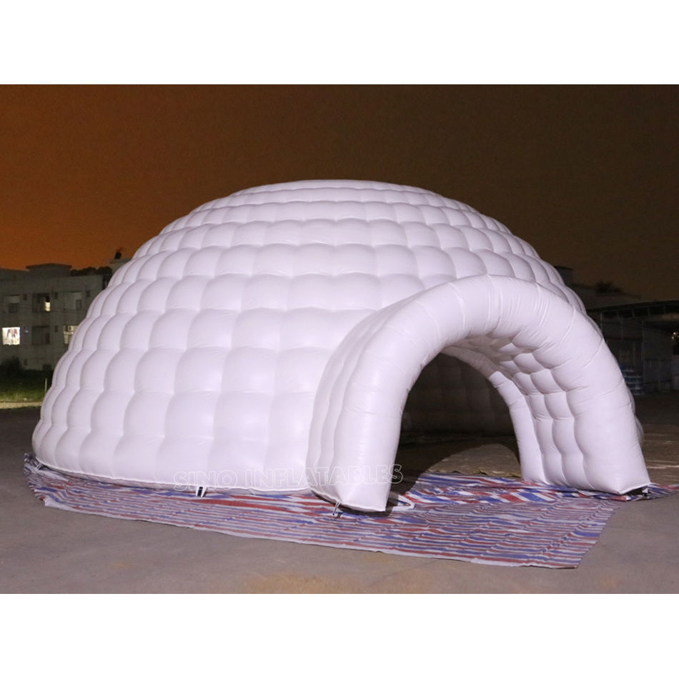 Custom design available big white dome inflatable yurt tent for party made of 1st class pvc tarpaulin from Guangzhou factory