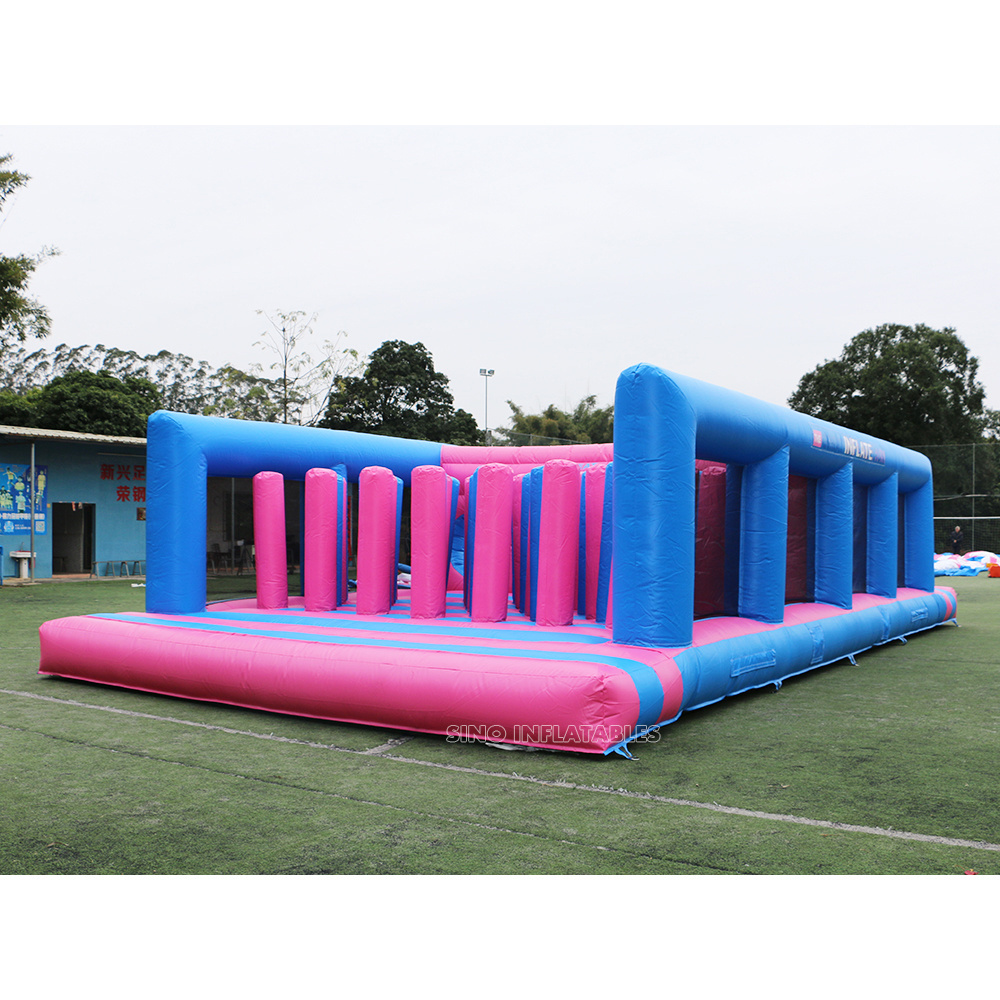 12x6m bish bash inflatable obstacle course for kids and adults outdoor party events from China inflatables factory