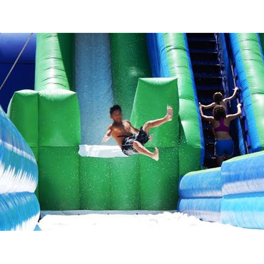 51' high free fall giant inflatable dropkick water slide for adults and kids skyscraper free fall challenge