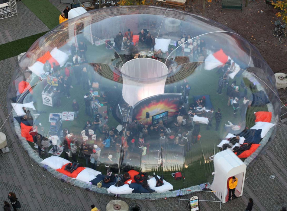 15m Dia. huge transparent inflatable bubble dome tent for outdoor party events or trade shows