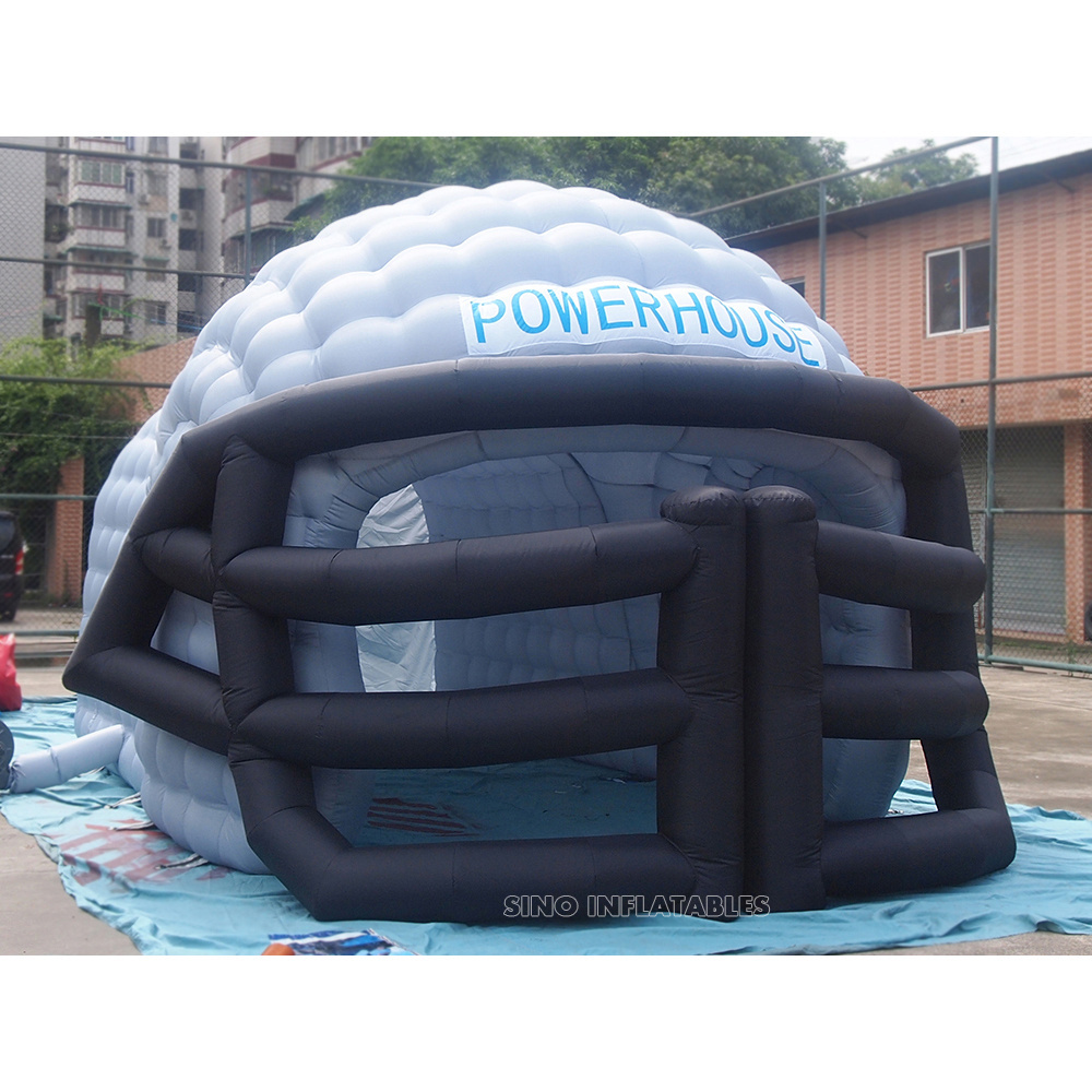 23' long sports entrance inflatable football helmet tunnel for ball game teams competition from Sino inflatables