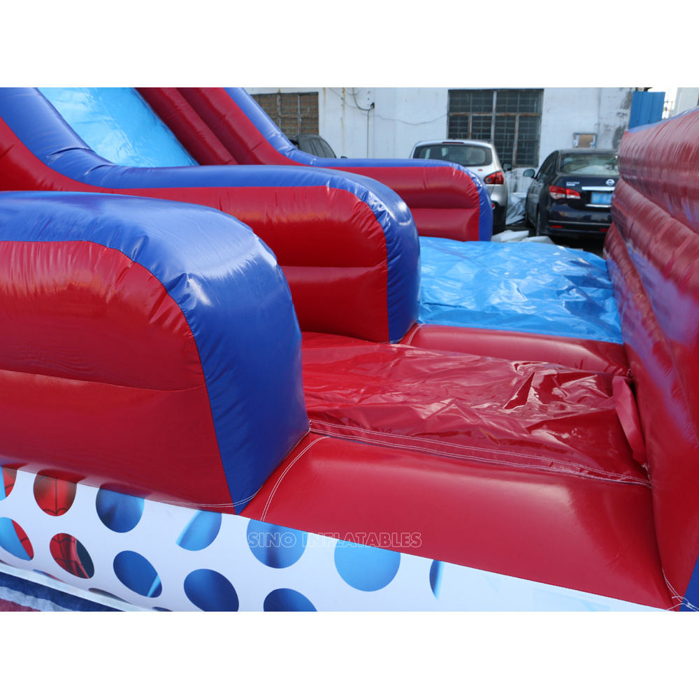 7 meters high kids inflatable spiderman slide with complete digital printing for outdoor parties