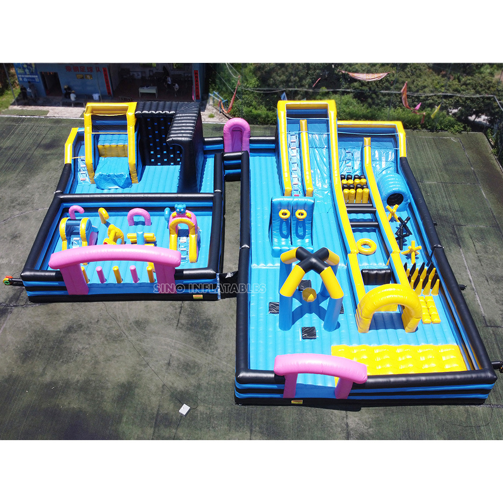 74'x64' blow up kids giant inflatable playground for indoor or outdoor entertainment and challenge with custom design available