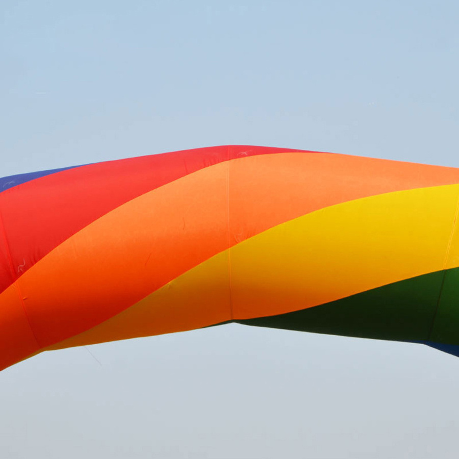 Outdoor custom size advertising inflatable rainbow arch for event parties or ceremonies