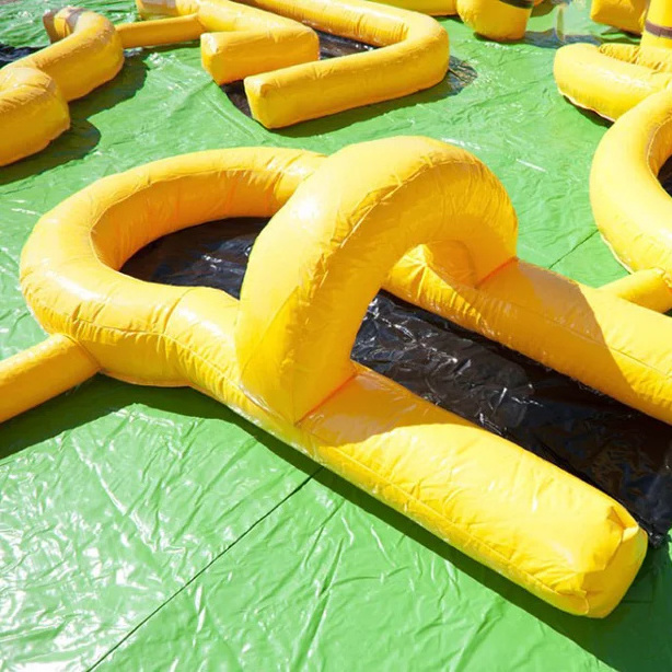 Mini 9 hole inflatable golf course with palm tree for adults golf training from Sino Inflatables