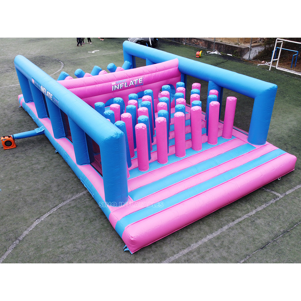 12x6m bish bash inflatable obstacle course for kids and adults outdoor party events from China inflatables factory