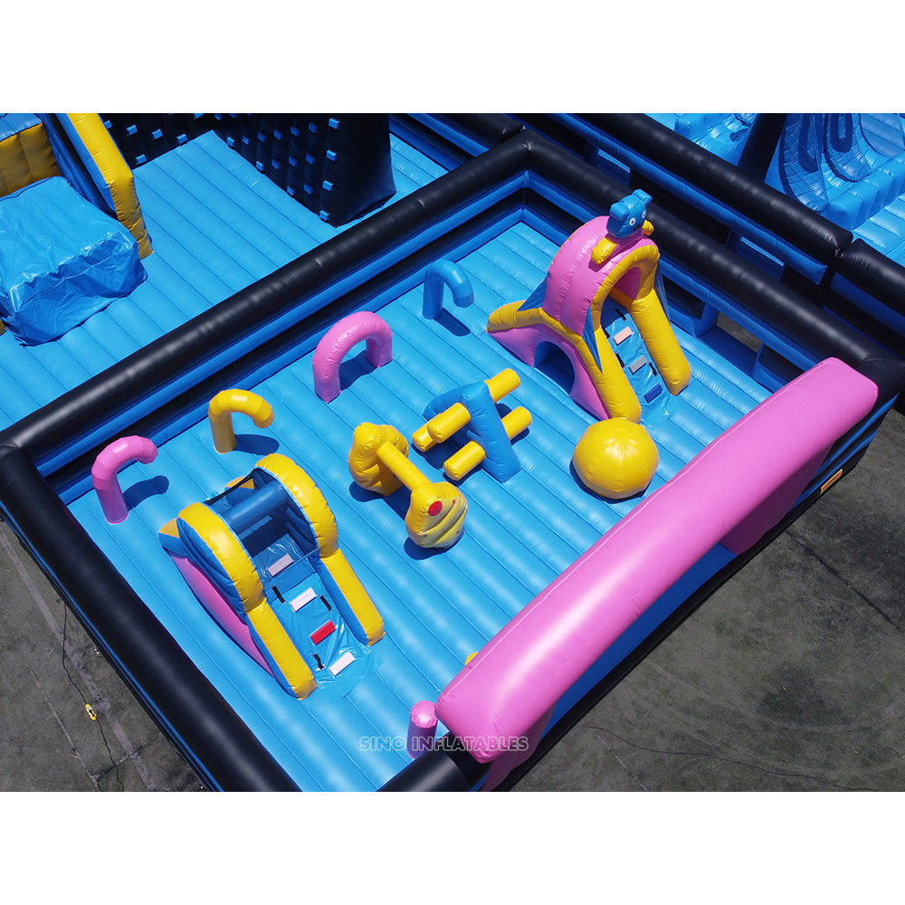 74'x64' blow up kids giant inflatable playground for indoor or outdoor entertainment and challenge with custom design available