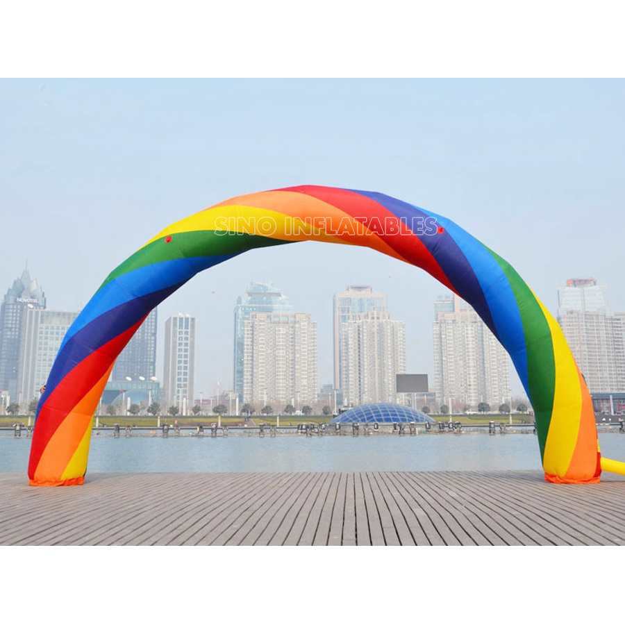 Outdoor custom size advertising inflatable rainbow arch for event parties or ceremonies