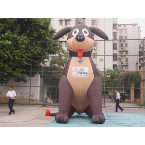 5m high big advertising inflatable dog with custom printing logo made of best material from China inflatable factory