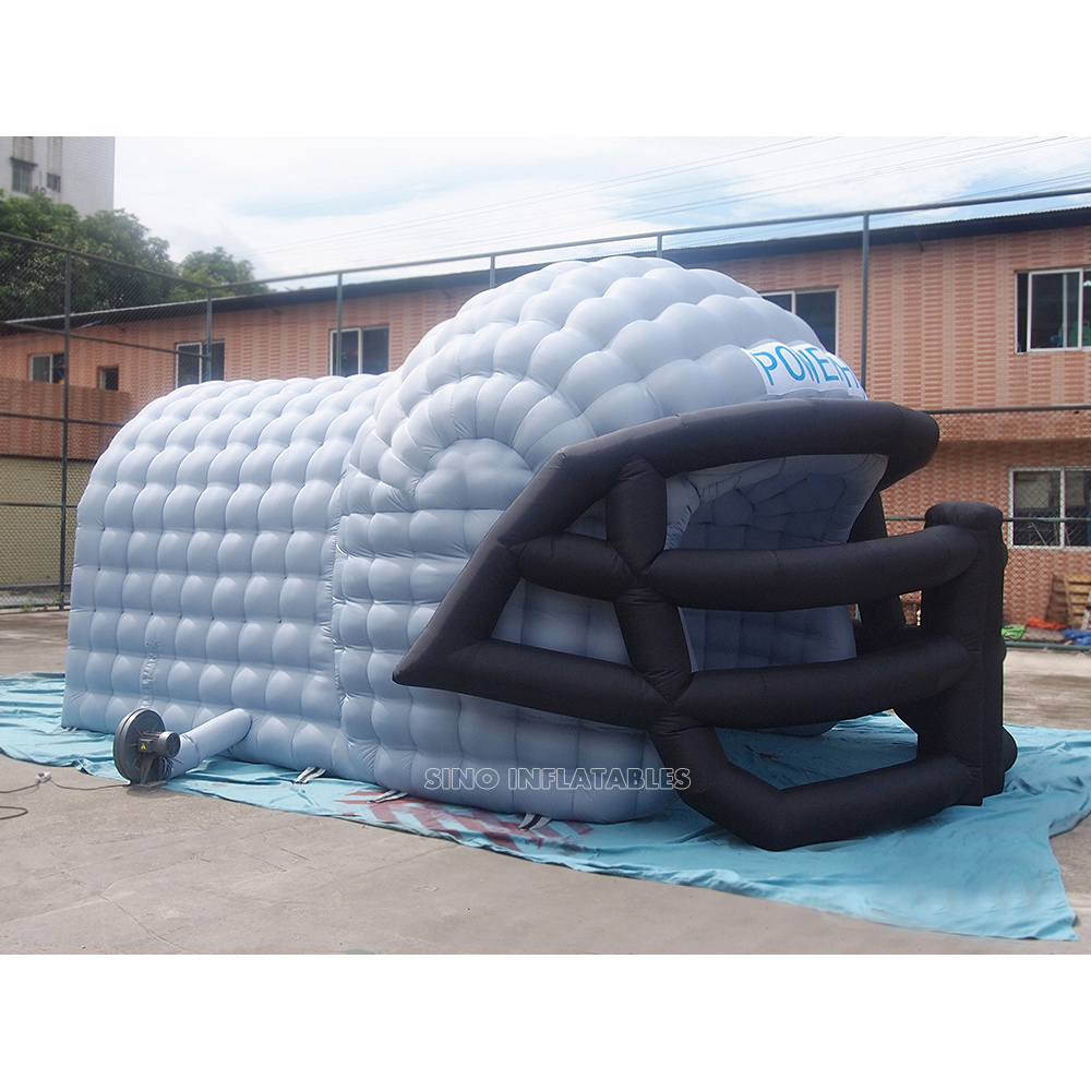 23' long sports entrance inflatable football helmet tunnel for ball game teams competition from Sino inflatables