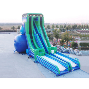 51' high free fall giant inflatable dropkick water slide for adults and kids skyscraper free fall challenge