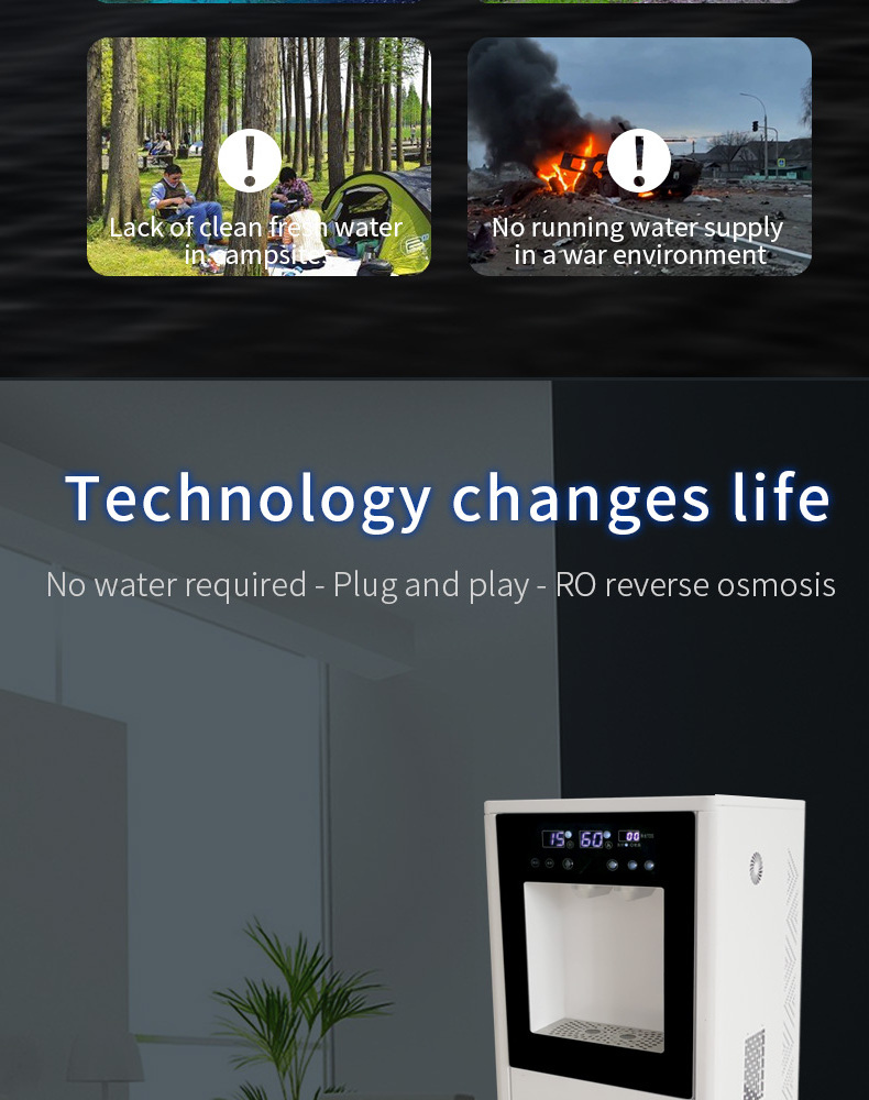 70L Air Water Maker Air Dehumidifier Water Waterless Purifier atmospheric water generator