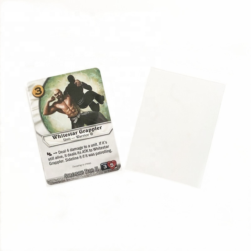 Board game card sleeve custom trading tcg inner sleeves transparent thin sleeves for card game