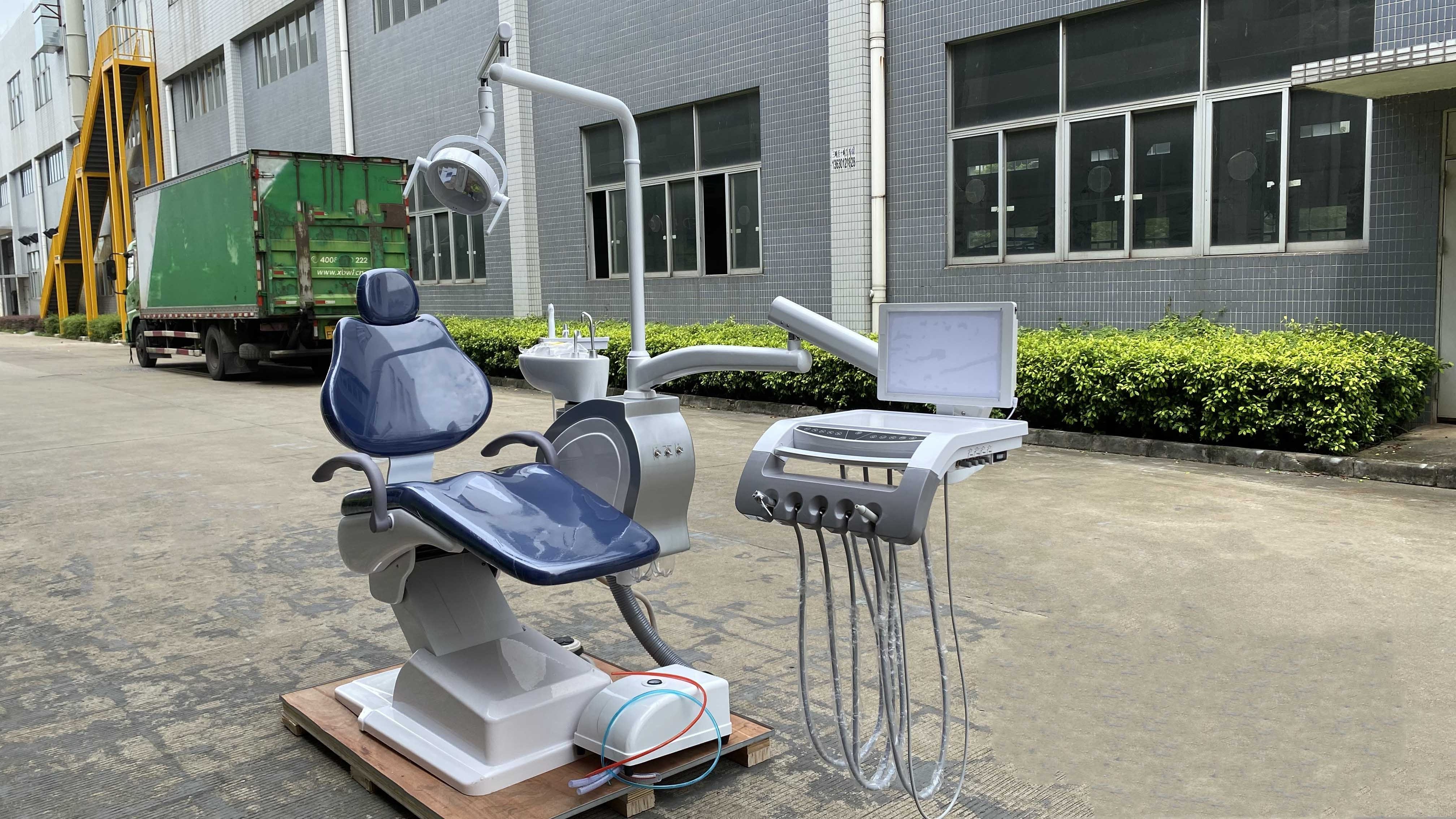 Premium Safety multifunctional dental chair with air compressor scaler, dental unit chair spare parts for dental clinic