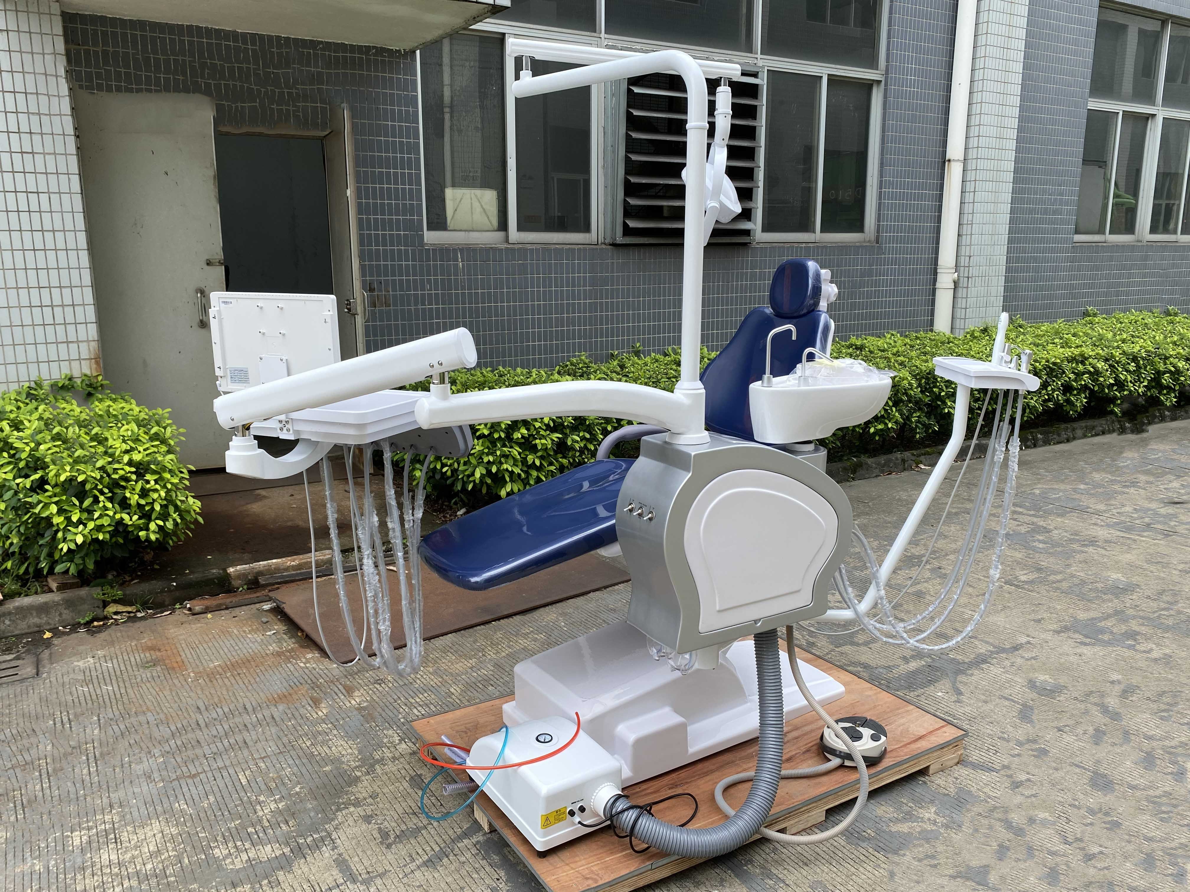 Premium Safety multifunctional dental chair with air compressor scaler, dental unit chair spare parts for dental clinic