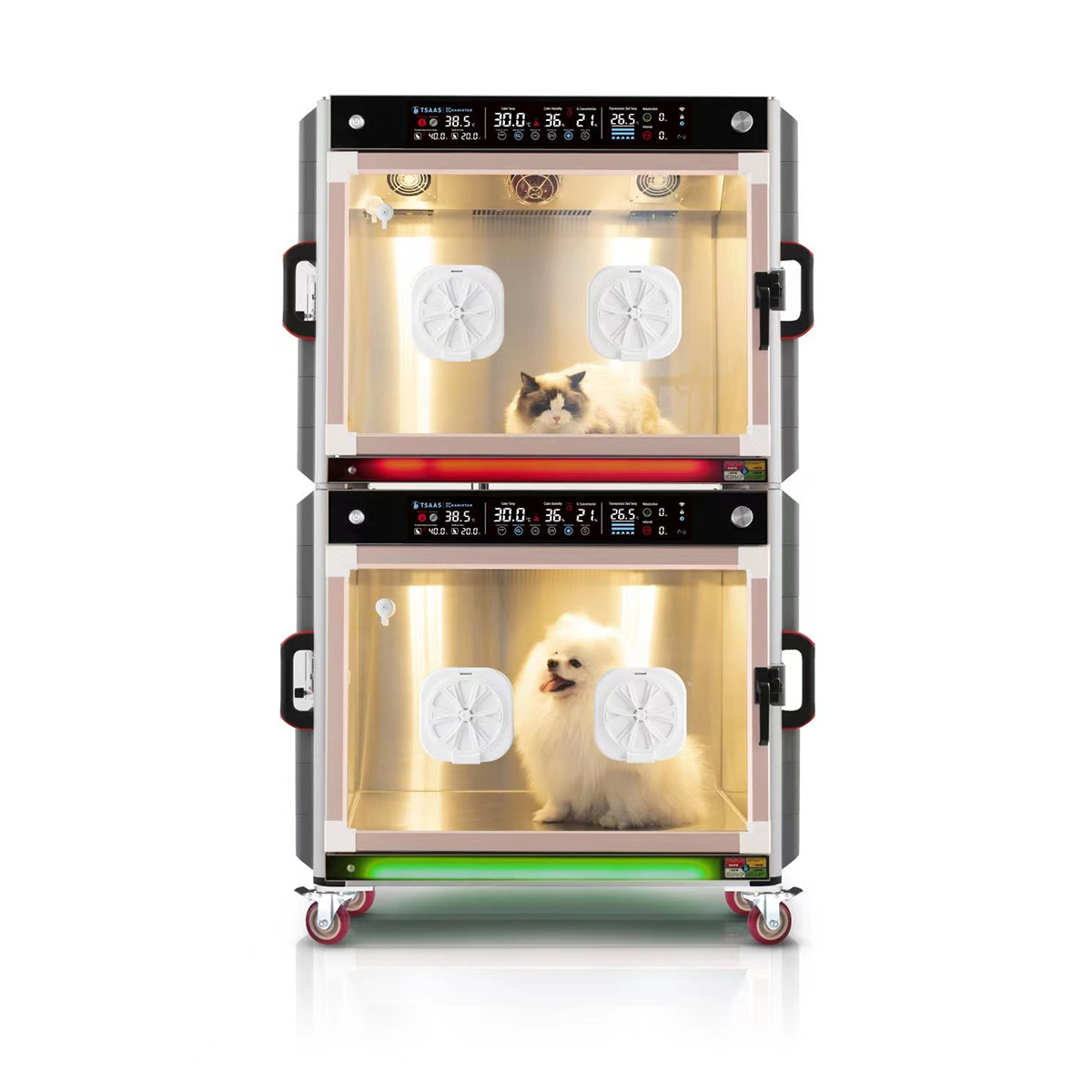 Top Intelligent veterinary ICU monitoring cage, animal oxygen incubator cage with nebulizer