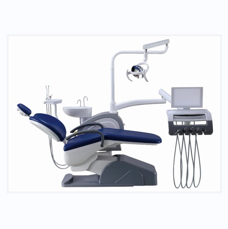 Premium Safety multifunctional dental chair with air compressor scaler, dental unit chair spare parts for dental clinic