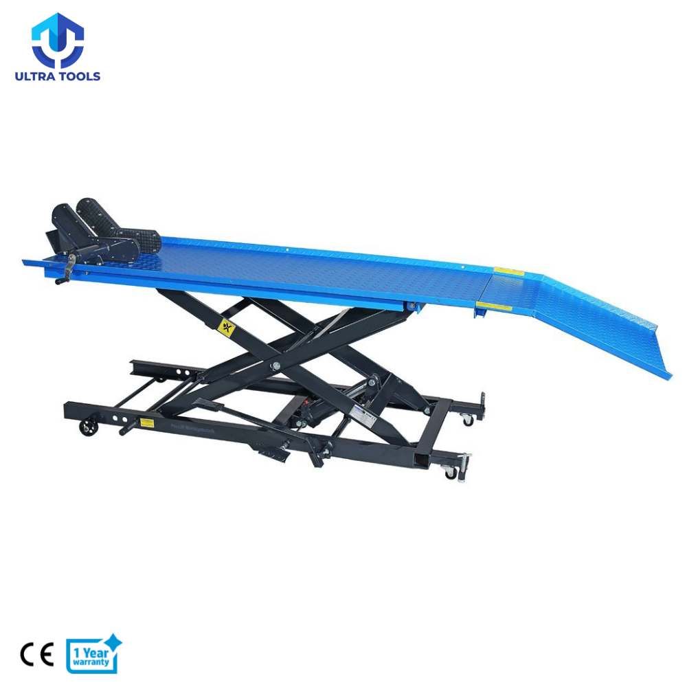 1000Lbs Hydraulic Motorcycle Scissor Lifter Motorcycle Platform Hoist 500Kg Hydraulic Motorbike Lift Service Table