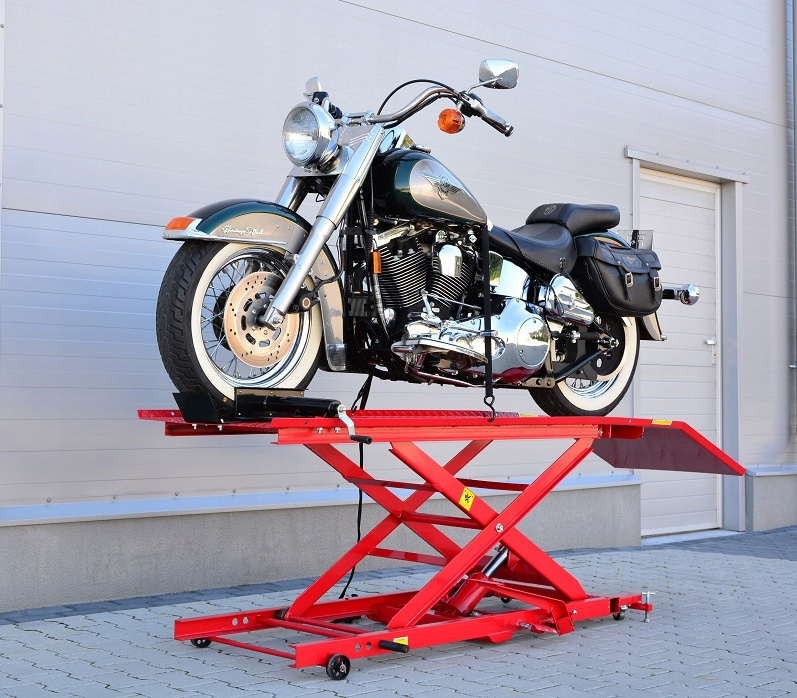 1000Lbs Hydraulic Motorcycle Scissor Lifter Motorcycle Platform Hoist 500Kg Hydraulic Motorbike Lift Service Table