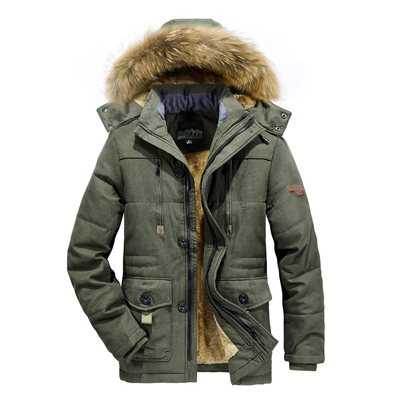 Custom Parka Jacket Men's Hooded Warm Coat Sports Winter Jacket  waterproof  plus size men's jacket