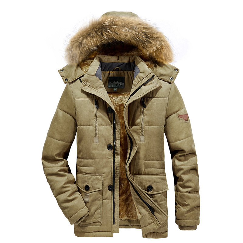 Custom Parka Jacket Men's Hooded Warm Coat Sports Winter Jacket  waterproof  plus size men's jacket