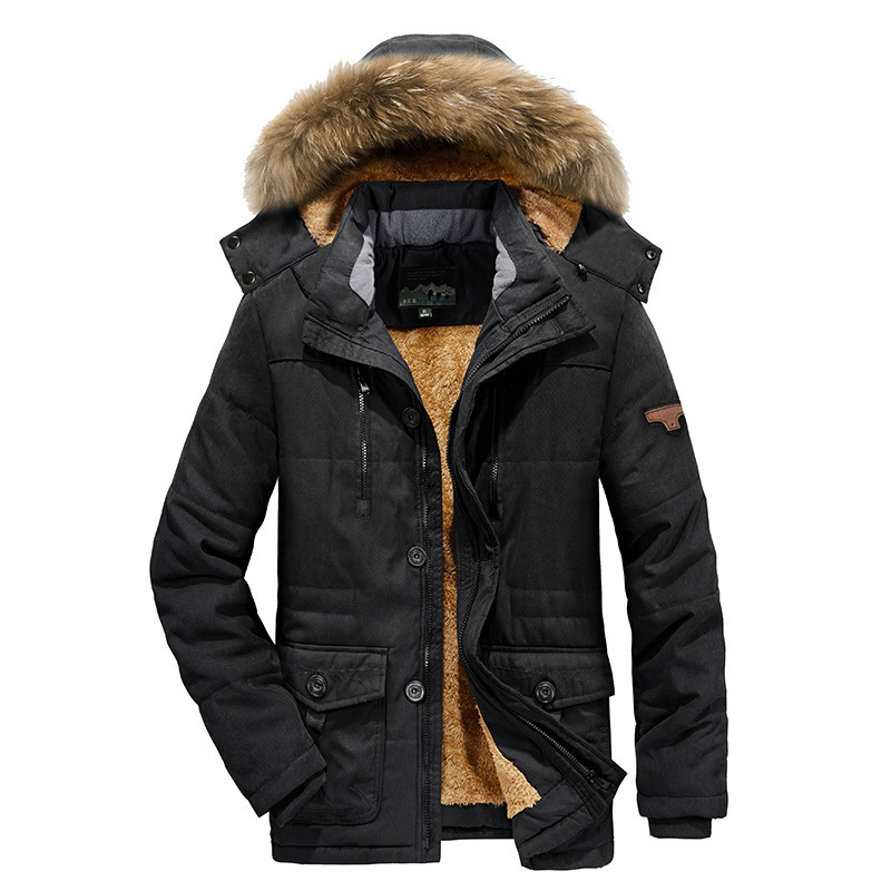 Custom Parka Jacket Men's Hooded Warm Coat Sports Winter Jacket  waterproof  plus size men's jacket