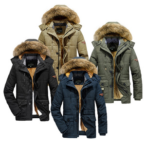 Custom Parka Jacket Men's Hooded Warm Coat Sports Winter Jacket  waterproof  plus size men's jacket