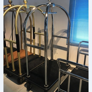 Stainless steel birdcage trolley luggage trolley  for five star hotel