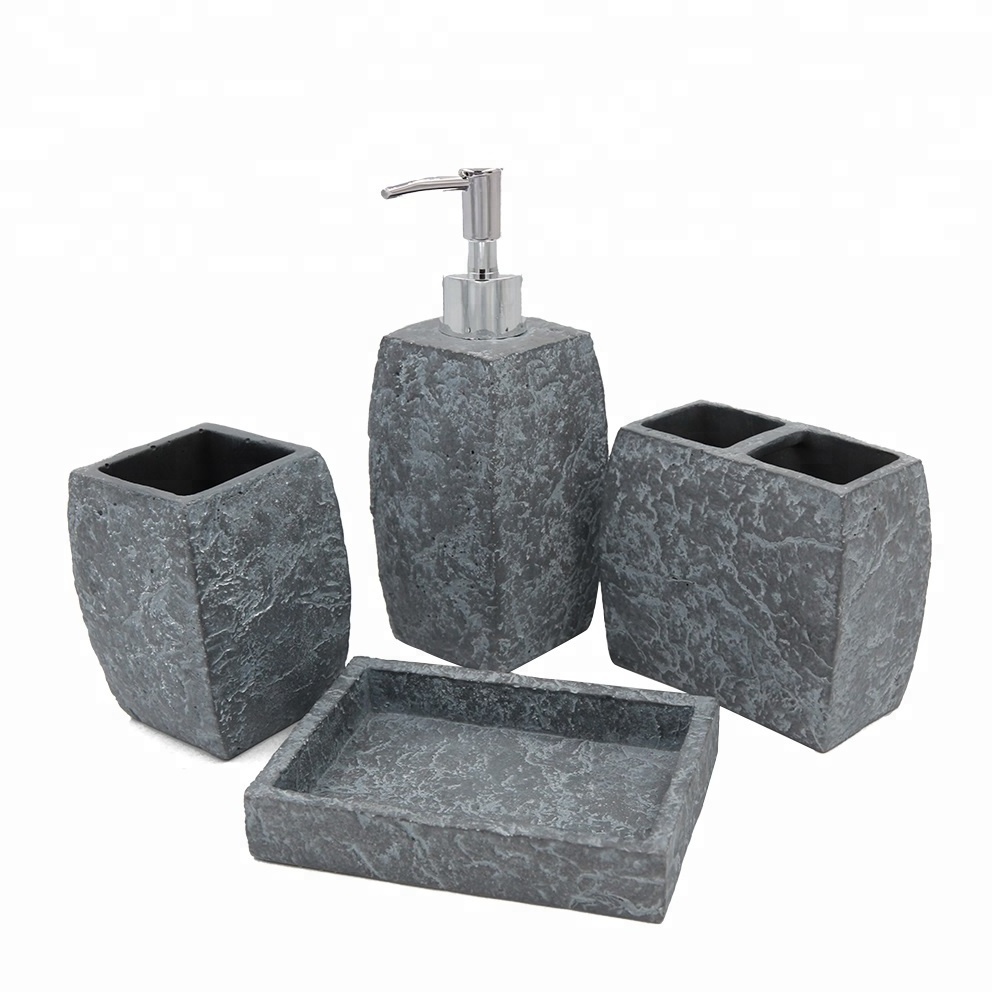 2023 Best Seller China Suppliers New Products Super Strong Fashionable Decent Popular Cement Concrete Bathroom Accessory Set