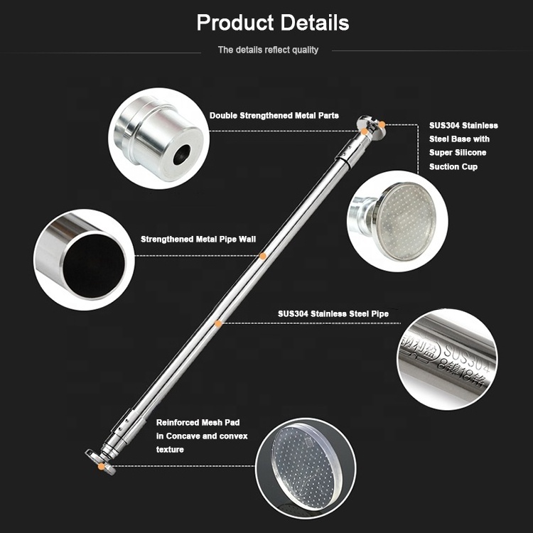 2023 Amazon Best Sellers Fancy European Style Stainless Steel DIY Retractable Pole Accessories Telescopic Shower Curtain Rod