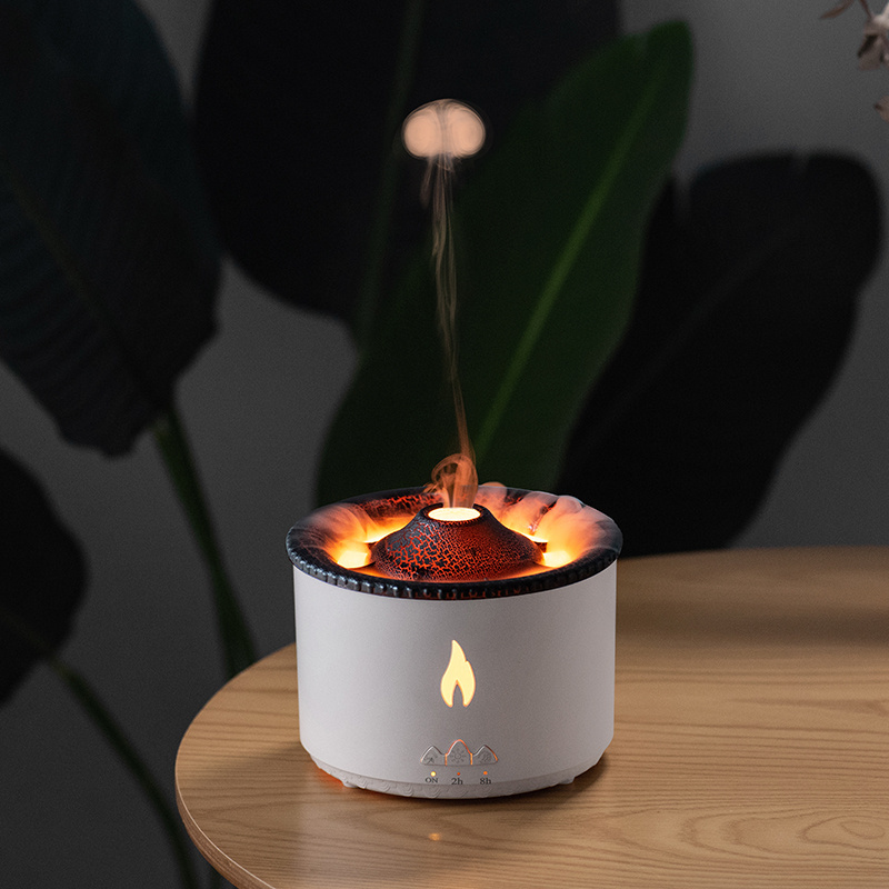 2022 New 3D Flame Effect Volcano Air Humidifier Aroma Diffuser Machine for Home Fragrance