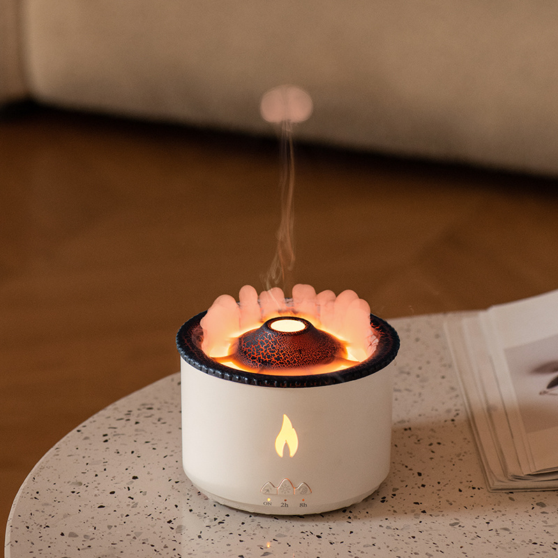 2022 New 3D Flame Effect Volcano Air Humidifier Aroma Diffuser Machine for Home Fragrance