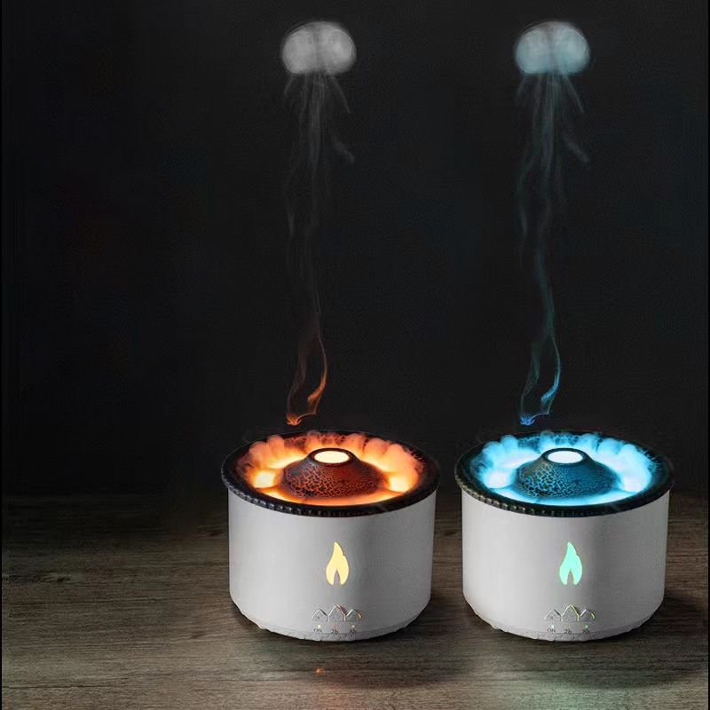 2022 New 3D Flame Effect Volcano Air Humidifier Aroma Diffuser Machine for Home Fragrance