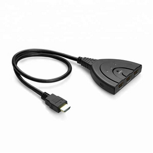 Supports Full HD 4K 1080P 3D Player 3 Port 4K 3x1 HDMI Switch with Pigtail Cable