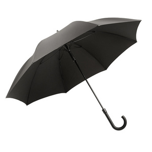 Luxury High Density 360T Pongee Fabric Umbrella Shaft Fiberglass Frame Hook Handle Straight Golf Umbrella