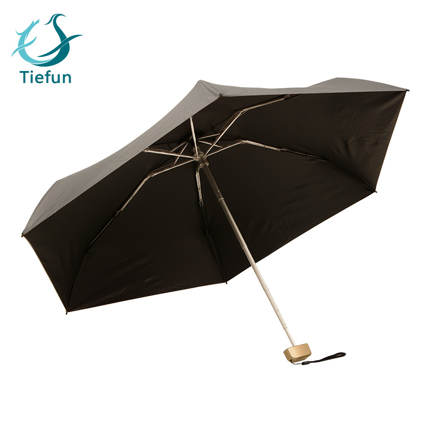 Mini Umbrellas New Design Fashion 5 Fold Smallest Umbrella Folding Capsule Umbrella