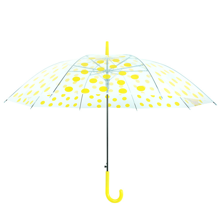 Magic Transparent  Plastic Handle Promotion Cartoon Kid Cute Duck Waterproof Child Poe Umbrella for Sale