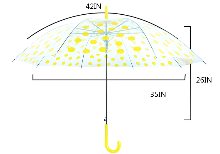 Magic Transparent  Plastic Handle Promotion Cartoon Kid Cute Duck Waterproof Child Poe Umbrella for Sale