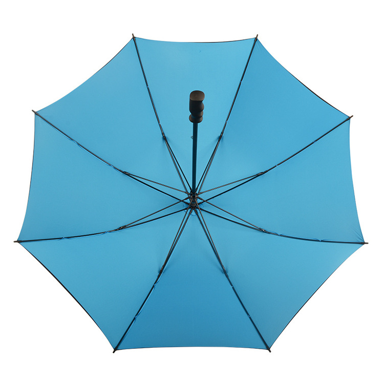 Fashion design ergonomic handle luxury golf umbrella with logo print hotel used umbrellas