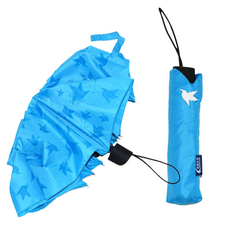 Manual Folding Umbrellas Magic Watermark Change Color When Wet Umbrella