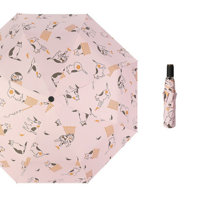 Wholesale China Promotional Pink Mini Foldable Umbrellas Windproof 3 Fold Uv Sun Protection Umbrella